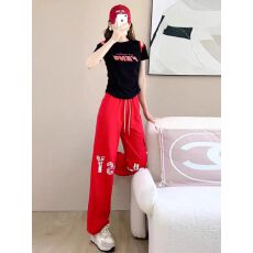 批发御姐炸街上衣套装2026运动服女夏季显瘦跳舞跑步两件套时尚洋气潮