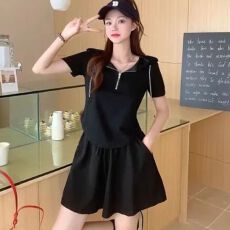 批发2026新款<b class='q'>大码</b>女装夏搭配一整套显瘦遮肉短袖<b class='q'>短裤</b>两件套装