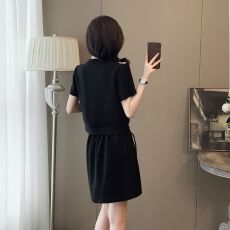 批发新中式休闲<b class='q'>运动</b>套装裙女夏<b class='q'>新款</b>时尚气质T恤半身裙两件套
