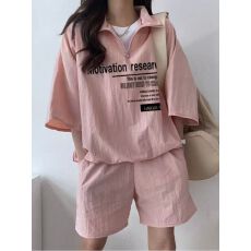 批发休闲运动服套装女夏季2026新款短袖短裤校园风可爱少女跑步两件