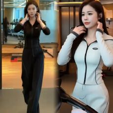 批发休闲运动套装女2026秋新款高端欧货潮牌上衣阔腿裤两件套