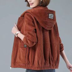 批发2026秋冬季新款灯芯绒<b class='q'>外套女</b>休闲大码宽松显瘦时尚<b class='q'>妈妈</b>装洋气外套