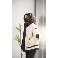 批发HYF羊羔毛外套女短款2025年冬季新款宽松皮毛一体百搭加绒