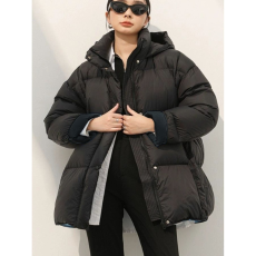 批发HYF2025年新款棉服女冬中长款韩版宽松面包服加厚棉衣洋气外套潮