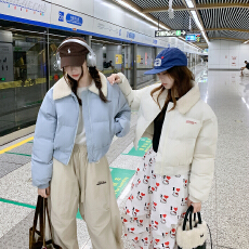 批发2025冬季新款美式学院风短款棉服女韩系面包服宽松<b class='q'>棉衣</b>外套