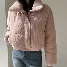 批发有货 <b class='q'>韩国</b>chic灯芯绒棉衣外套冬季新短款小个子加厚学生面包服