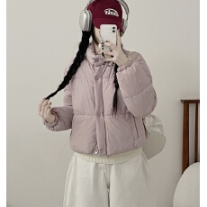 批发有货 韩国chic面包服女立领小个子短款羽绒棉服秋冬外套