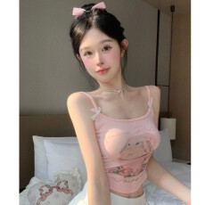 批发纯欲吊带背心固定美背文2025新款无胸垫背心内搭打底抹裹胸上衣