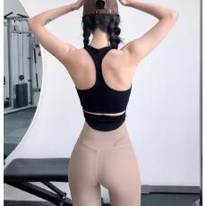 批发运动内衣女晨跑步防震训练上衣瑜伽服<b class='q'>文胸</b>聚拢背心式外穿健身背心