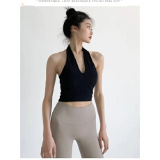 批发辣妹风性感挂脖美背<b class='q'>吊带</b><b class='q'>背心</b>女夏季新款修身<b class='q'>露</b><b class='q'>脐</b>韩版时尚百搭上衣