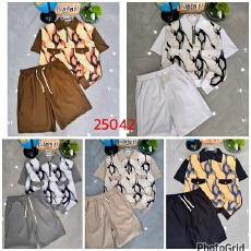 批发印花短袖<b class='q'>短裤</b>套装