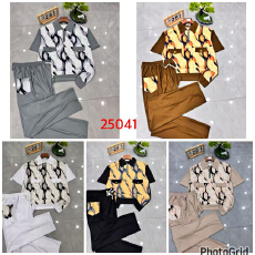 非洲外贸大印花短袖套装