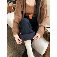 批发实拍黑色加绒微喇叭牛仔裤女冬季2025设计感高腰显瘦胖mm马蹄裤子