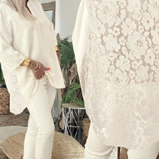 批发跨境亚马逊欧美大码休闲纯色镂空蕾丝花朵印花纽扣女士衬衫