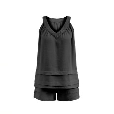 批发亚马逊欧美<b class='q'>夏</b>季大码时尚休闲百搭优雅气质两件套装