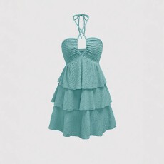 批发<b class='q'>夏</b>季新款亚马逊欧美时尚休闲气质大码女装连衣裙