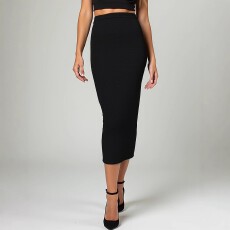 批发<b class='q'>欧美</b>亚马逊夏季大码大码纯色修身半身<b class='q'>裙</b>春夏休闲<b class='q'>裙</b>大码女装