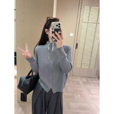 批发2026秋冬款双拉链款毛衣针织衫女上衣