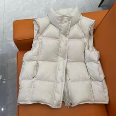 批发羽绒马甲女外穿设计感薄款鸭绒背心冬季羽绒服马甲外套坎肩3300