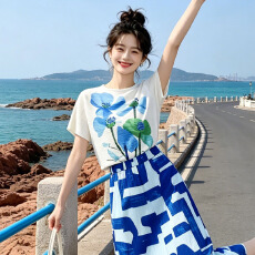 批发三宅风褶皱上衣大码女装夏季高级感短袖t恤<b class='q'>女款</b>高级感白色9659