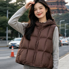 批发羽绒<b class='q'>马甲女</b>背心外穿设计感鸭绒韩系冬季女式無袖夾克外套3295