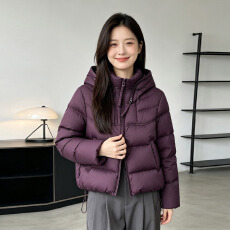 批发羽绒服女<b class='q'>冬</b>季短款新款平湖羽绒大码外套6728