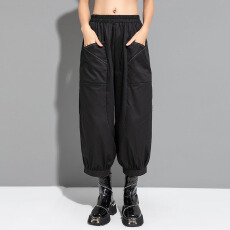 批发实拍九分裤束脚宽松大码女装显瘦<b class='q'>哈伦</b>裤潮2025夏季新款高腰灯笼裤