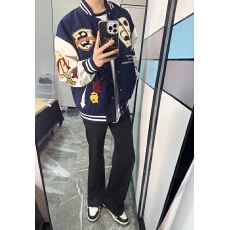 批发【加厚面料+加厚皮+毛巾绣】美式刺绣棒球服男款秋季美式外套夹克