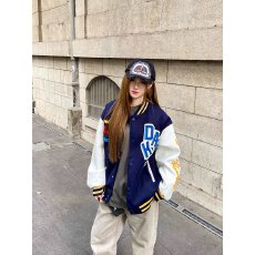 批发美式复古字母刺绣棒球服男2025春秋新款潮牌痞帅休闲高街夹克外套