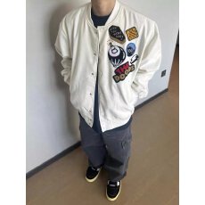批发美式街头徽章字母刺绣棒球服外套男女春秋宽松设计感痞帅高街夹克