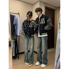 批发美式高街vintage刺绣棒球服外套男女秋<b class='q'>冬</b>新款潮牌情侣宽松夹克潮