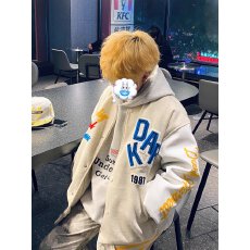 国潮美式高街植绒刺绣字母夹棉棒球服男春秋情侣潮牌加厚立领外套