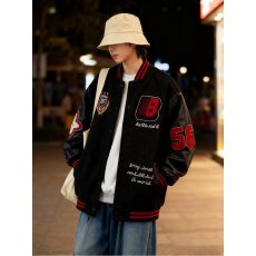 刺绣棒球服外套男生秋冬棉服青少年宽松国潮棉衣美式高街vibe夹克