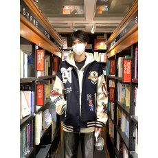 批发【加厚夹棉+加厚皮+毛巾绣】美式徽章植绒夹克男秋<b class='q'>冬</b>季棒球服外套