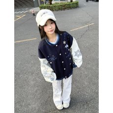批发美式雪花珍珠刺绣棒球服外套男女情侣春季新款宽松休闲夹克上衣潮