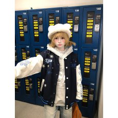 批发美式复古字母雪花刺绣棒球服2026新款外套男女情侣装宽松春季夹克