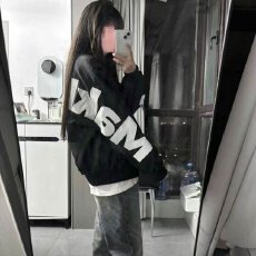 美式高街满背字母贴布刺绣外套男女早春复古宽松休闲学生情侣夹克