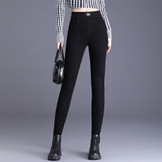 批发信用极好 实拍黑色<b class='q'>打底裤</b>2025秋季新款裤高腰弹力小脚裤女牛仔裤