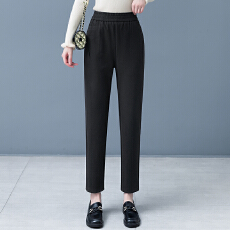 批发信用极好 实拍2025秋冬新款高腰显瘦<b class='q'>哈伦裤</b>加绒休闲烟管萝卜女裤