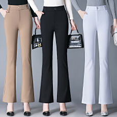 批发信用极好 实拍微喇叭裤子<b class='q'>女装</b>春秋2025年新款高腰显瘦垂感休闲裤