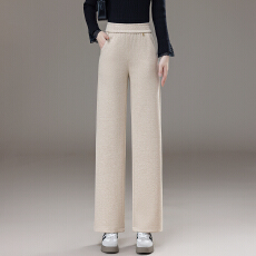 批发信用极好 实拍阔腿裤女秋冬季2025新款高腰直筒宽松垂感休闲裤