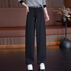 批发信用极好 实拍秋冬窄版阔腿裤女春秋2025新款高腰显瘦宽松<b class='q'>休闲裤</b>