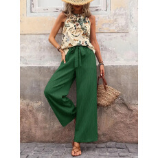 批发已出货2025欧美wish爆款独立站跨境亚马逊无袖上衣长裤高级两件套