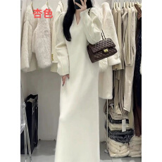 批发法式中长款毛衣裙子秋冬季新款名媛小香风<b class='q'>通勤</b>百搭高级针织连衣裙