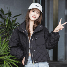 批发90绒2025新款白鸭绒羽绒服女短款保暖宽松百搭纯色外套