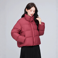 批发泡芙新款90绒芙蓉2025冬季白鸭绒羽绒服女时尚宽松加厚短款外套