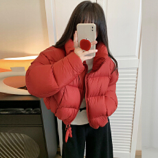 批发2026新款<b class='q'>冬</b>季白鸭绒羽绒服女超软云朵泡芙加厚时尚短款面包服