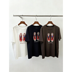 批发ZW欧洲站韩系鞋子印花短袖T恤女2026夏季新款休闲百搭<b class='q'>上衣</b>