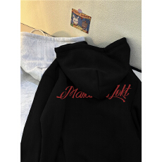 批发跨境重磅纯棉美式高街字母连帽卫衣男款大码加绒加厚潮牌情侣外套