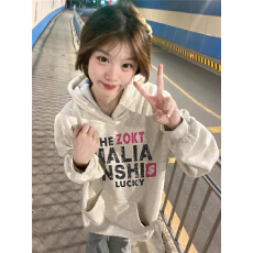 批发重磅纯棉美式复古连帽卫衣女款宽松大码情侣秋冬加绒加厚慵懒外套